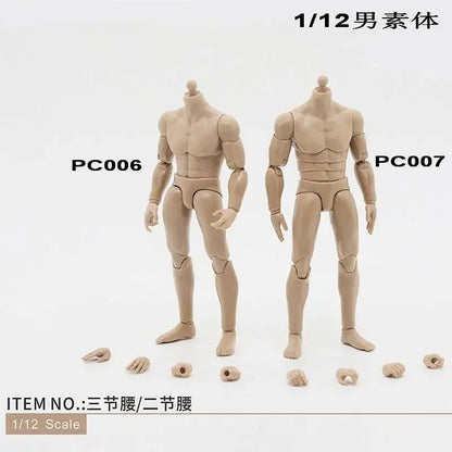 Custom Male Headless Figure Model Body 6" Loose Action Figure